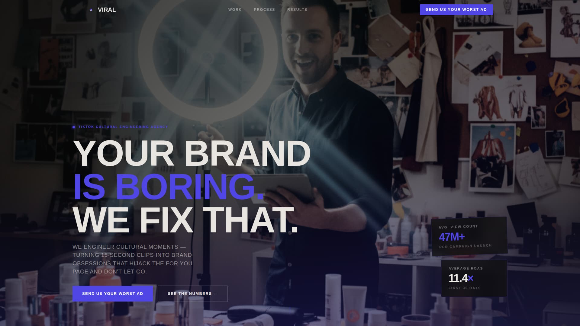 Viral - Bold Tiktok Landing Page Template