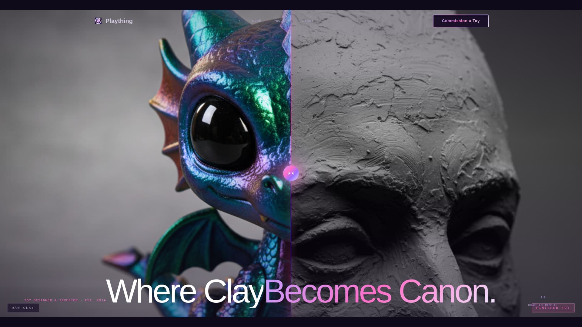 Plaything - Iridescent Toydesigner Landing Page Template