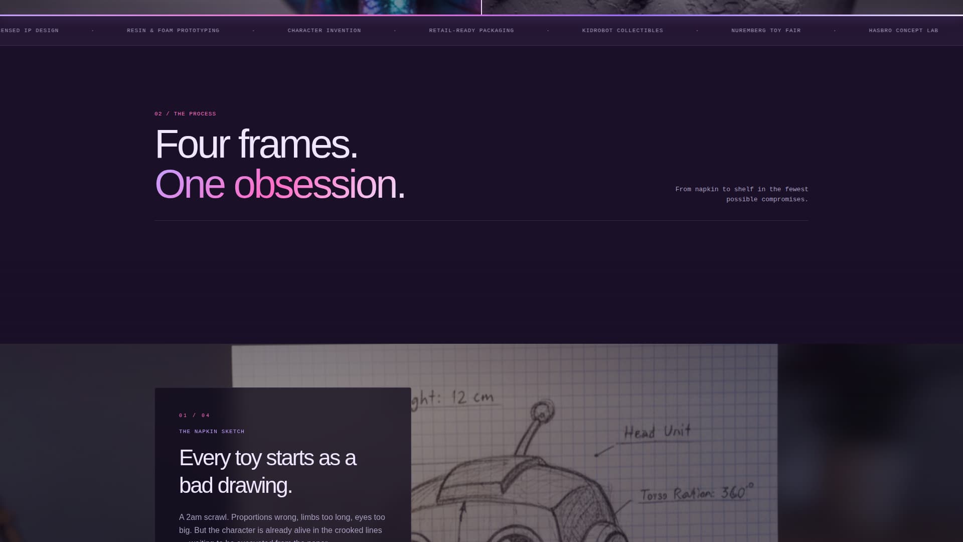 Plaything - Iridescent Toydesigner Landing Page Template