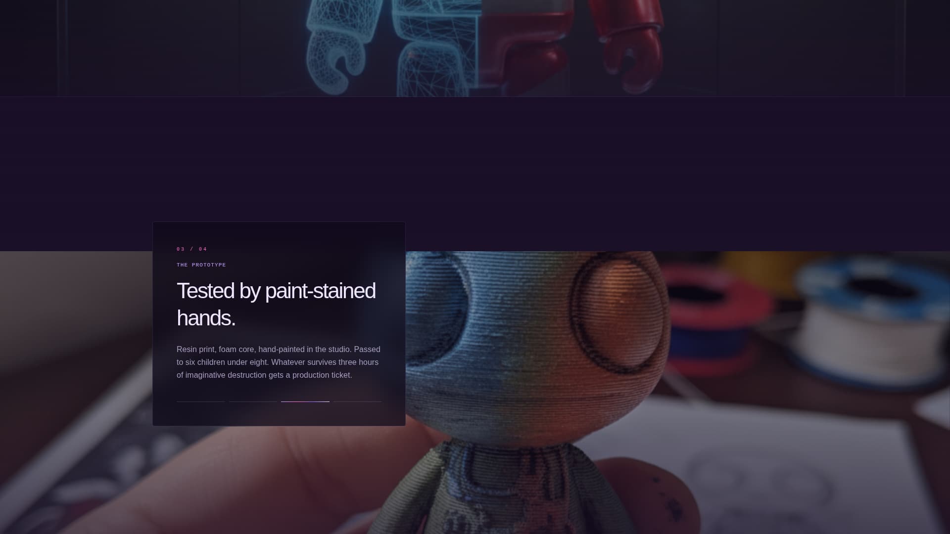 Plaything - Iridescent Toydesigner Landing Page Template