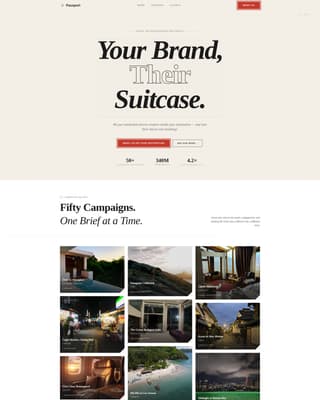 Passport - Wanderlust Influencer Landing Page Template