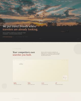 Travel Marketing & Agency Portfolio Website Template