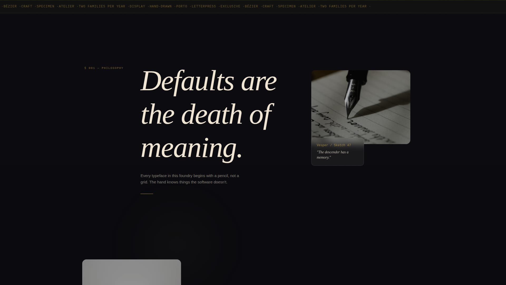Glyph - Obsessive Typefoundry Landing Page Template