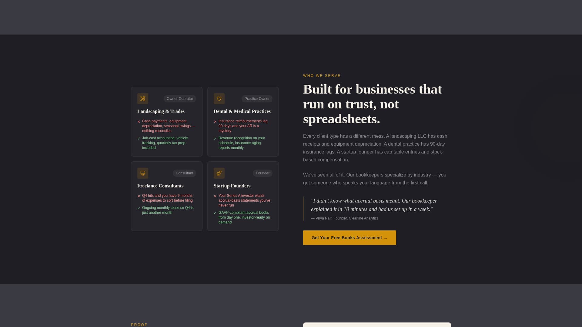 Ledger - Precision Bookkeeping Landing Page Template