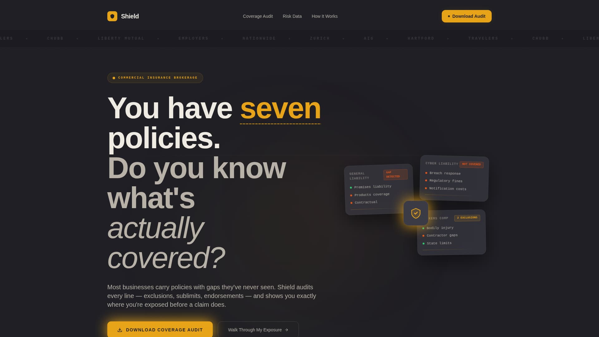 Shield - Powerful Commercialinsurance Landing Page Template