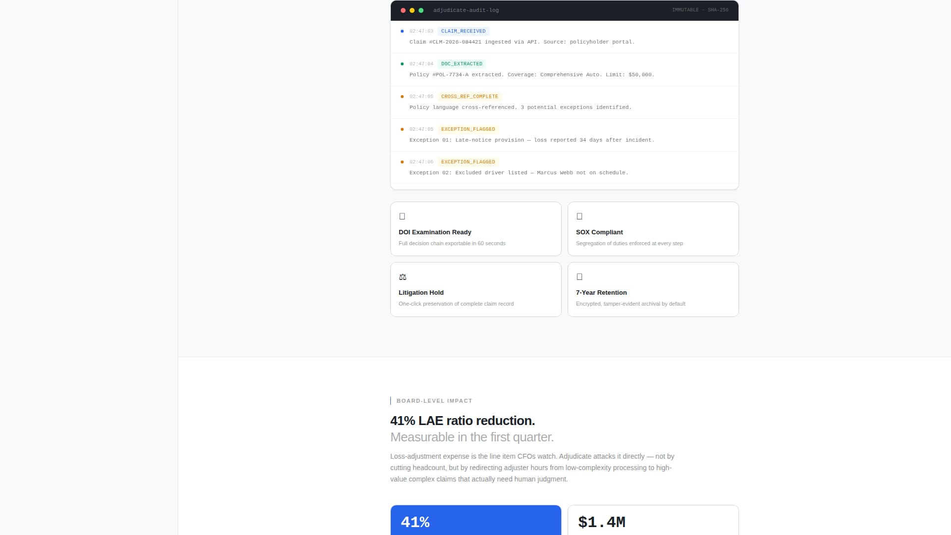 Adjudicate - Precision Claims Landing Page Template