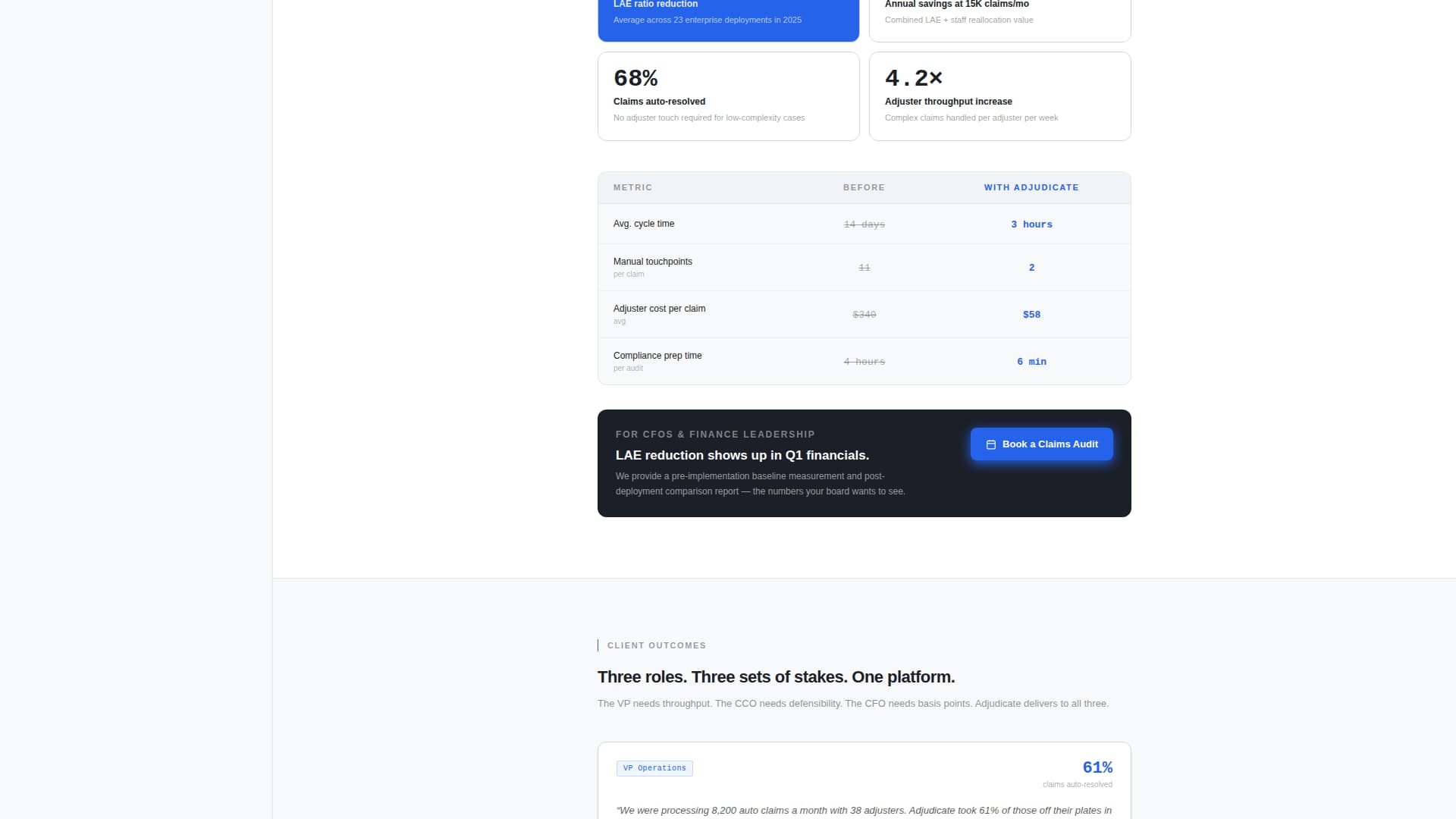 Adjudicate - Precision Claims Landing Page Template