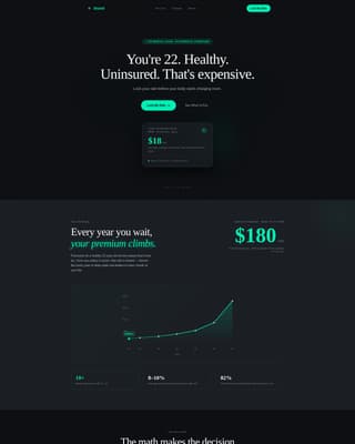 College Student Insurance Professional Website Template
