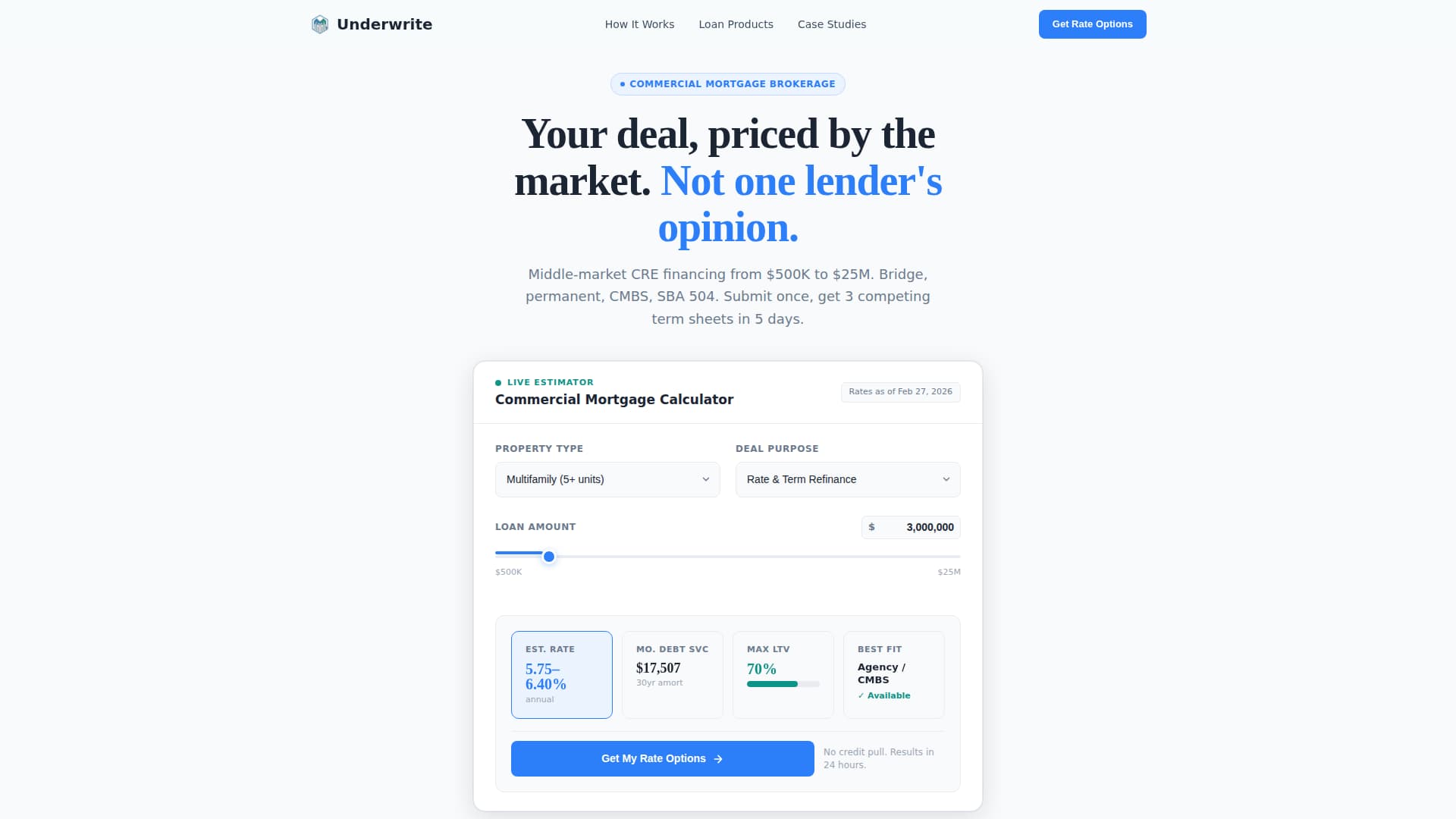 Real Estate Finance Cost Calculator Website Template