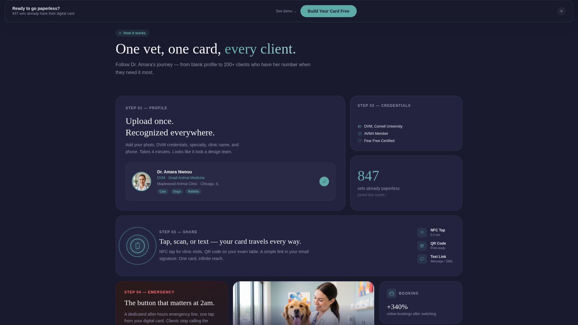 Paws - Trusted Veterinarian Landing Page Template