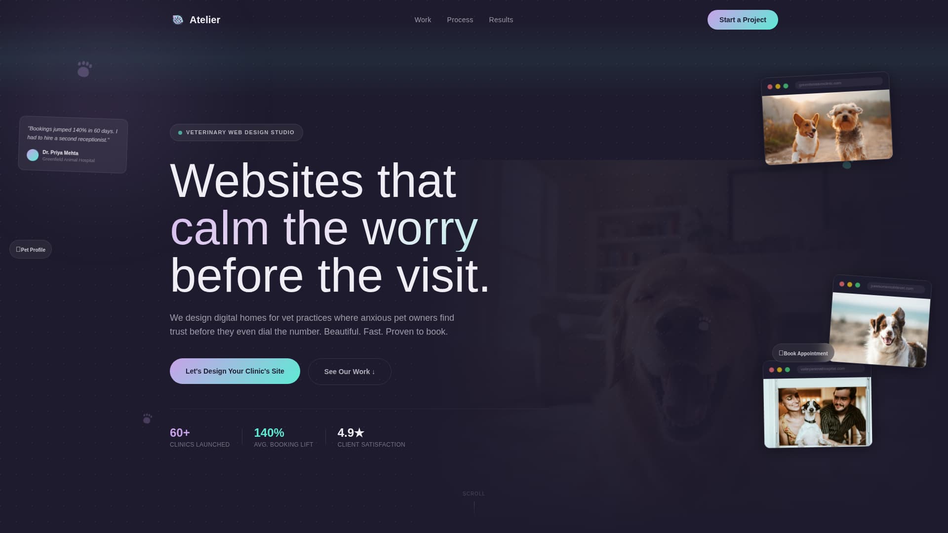 Atelier - Stunning Veterinary Landing Page Template