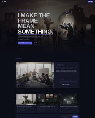 Videographer Portfolio Specialist Portfolio Website Template