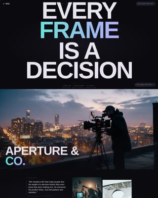 Videographer Portfolio Portfolio Website Template