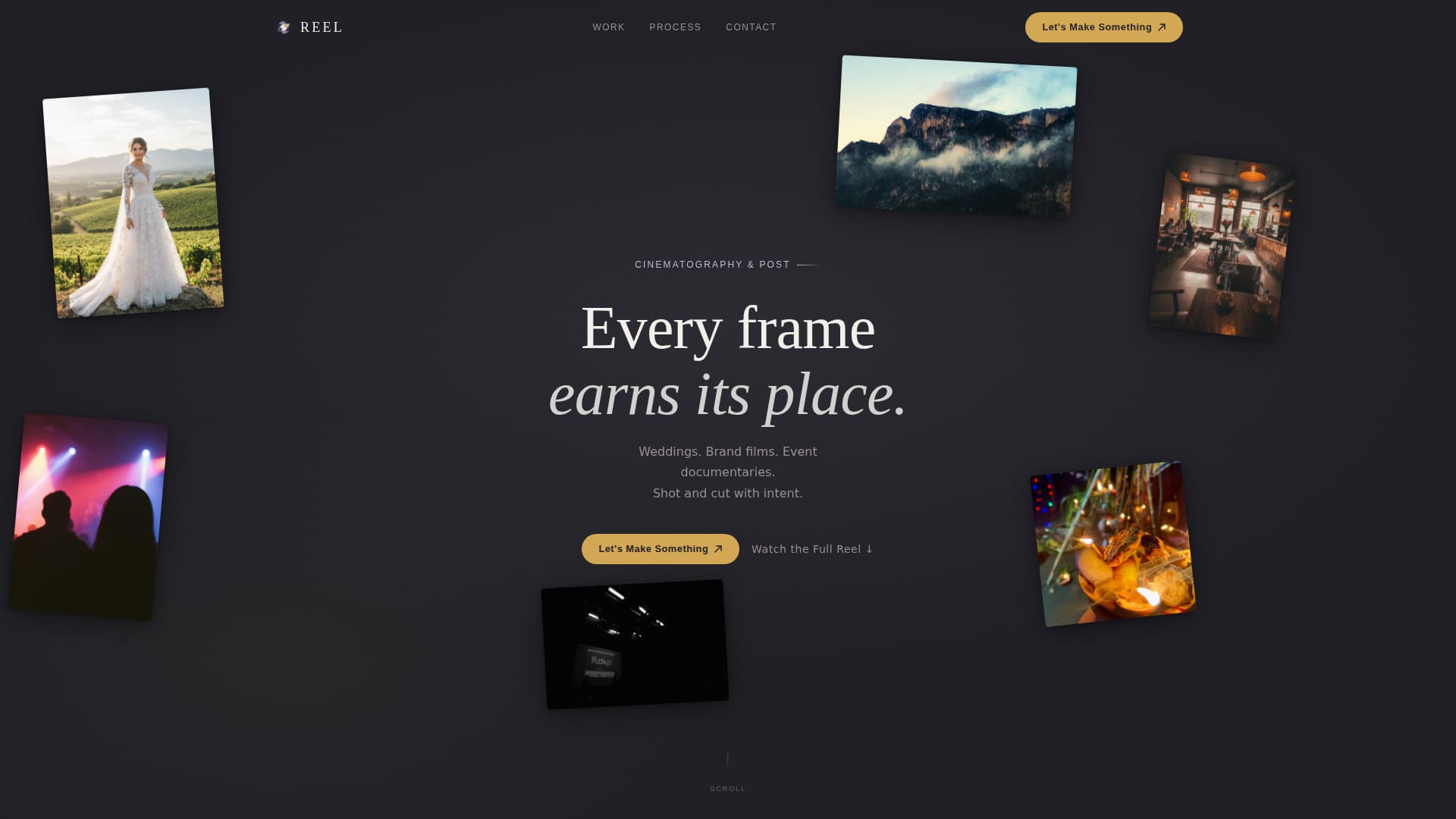 Videographer Portfolio Professional Website Template