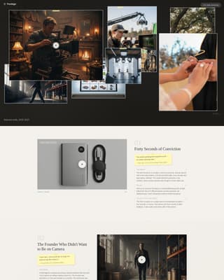 Footage - Cinematic Videographer Landing Page Template