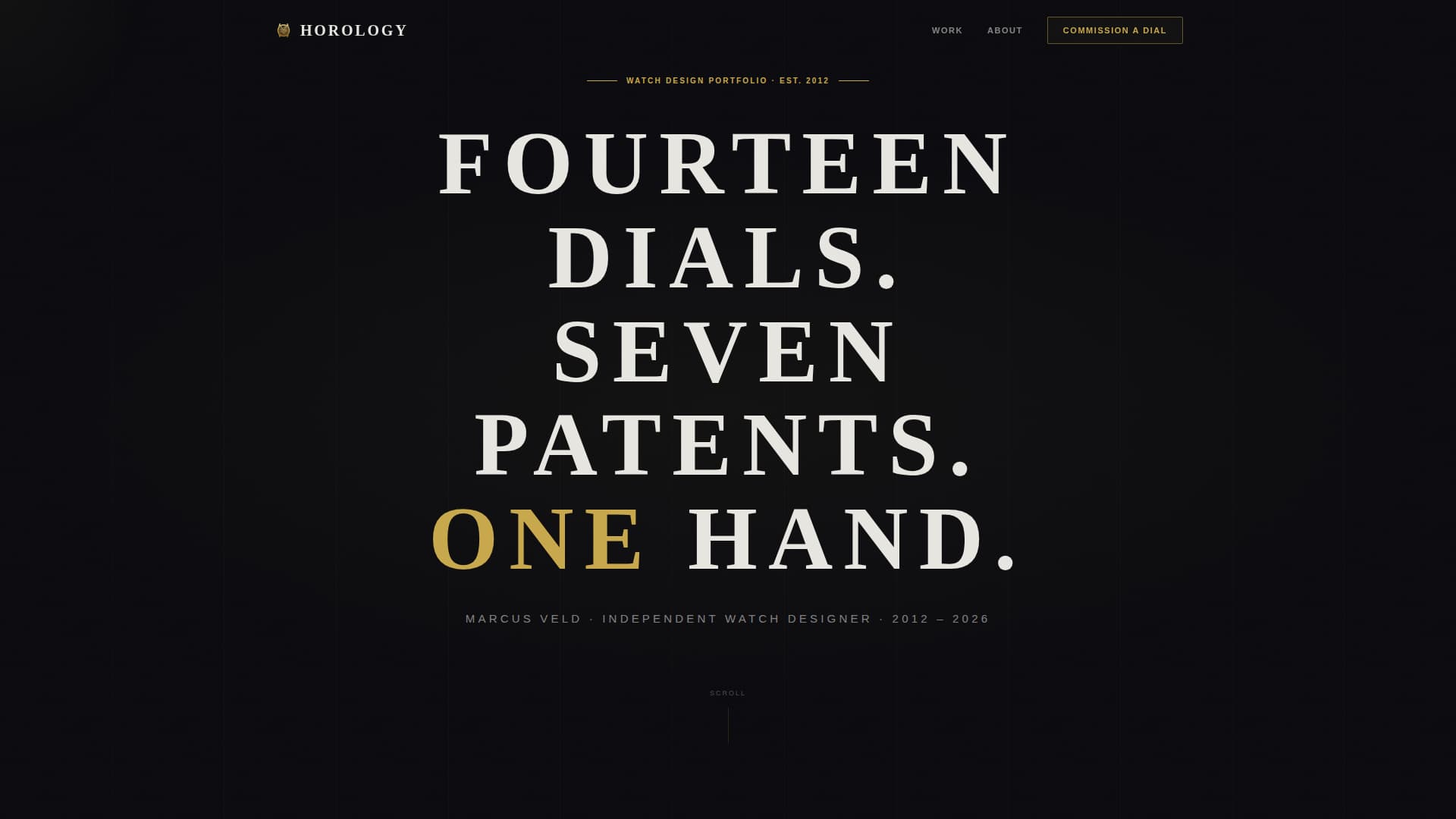 Horology - Prestigious Watchdesigner Landing Page Template