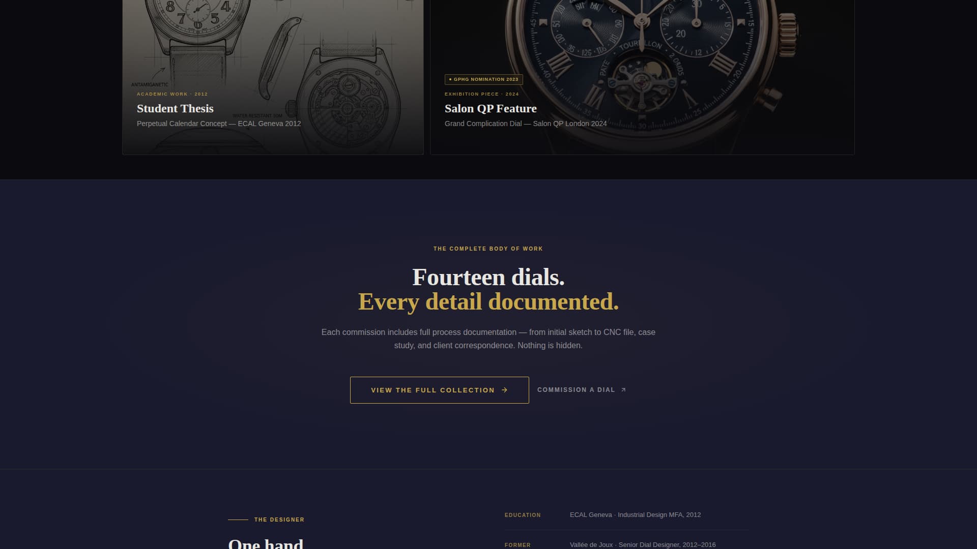 Horology - Prestigious Watchdesigner Landing Page Template