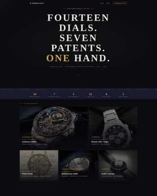 Horology - Prestigious Watchdesigner Landing Page Template