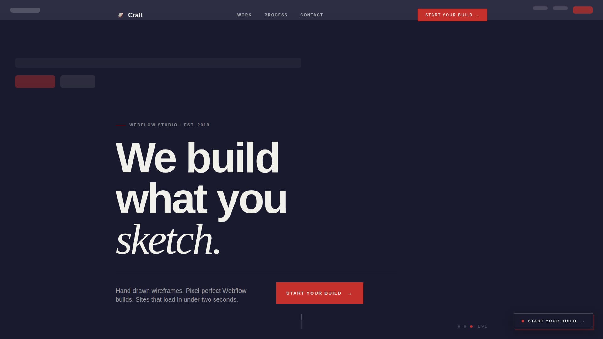 Craft - Pixelperfect Webflow Landing Page Template