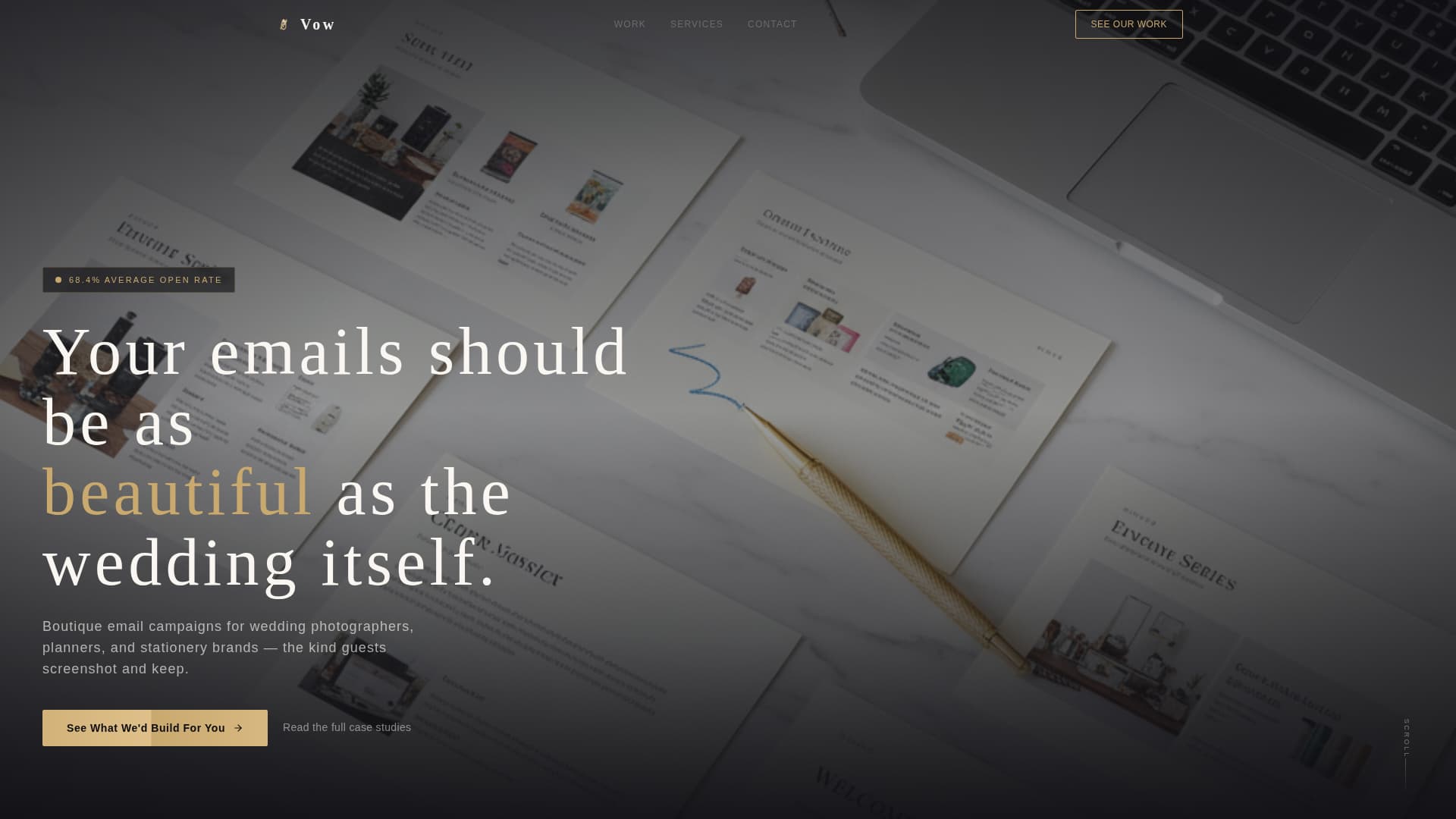 Vow - Elegant Weddingagency Landing Page Template