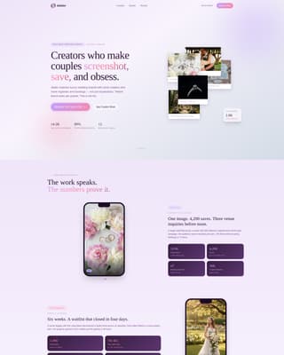 Wedding Marketing & Agency Specialist Booking Website Template