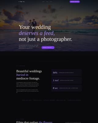 Wedding Marketing & Agency Booking Website Template