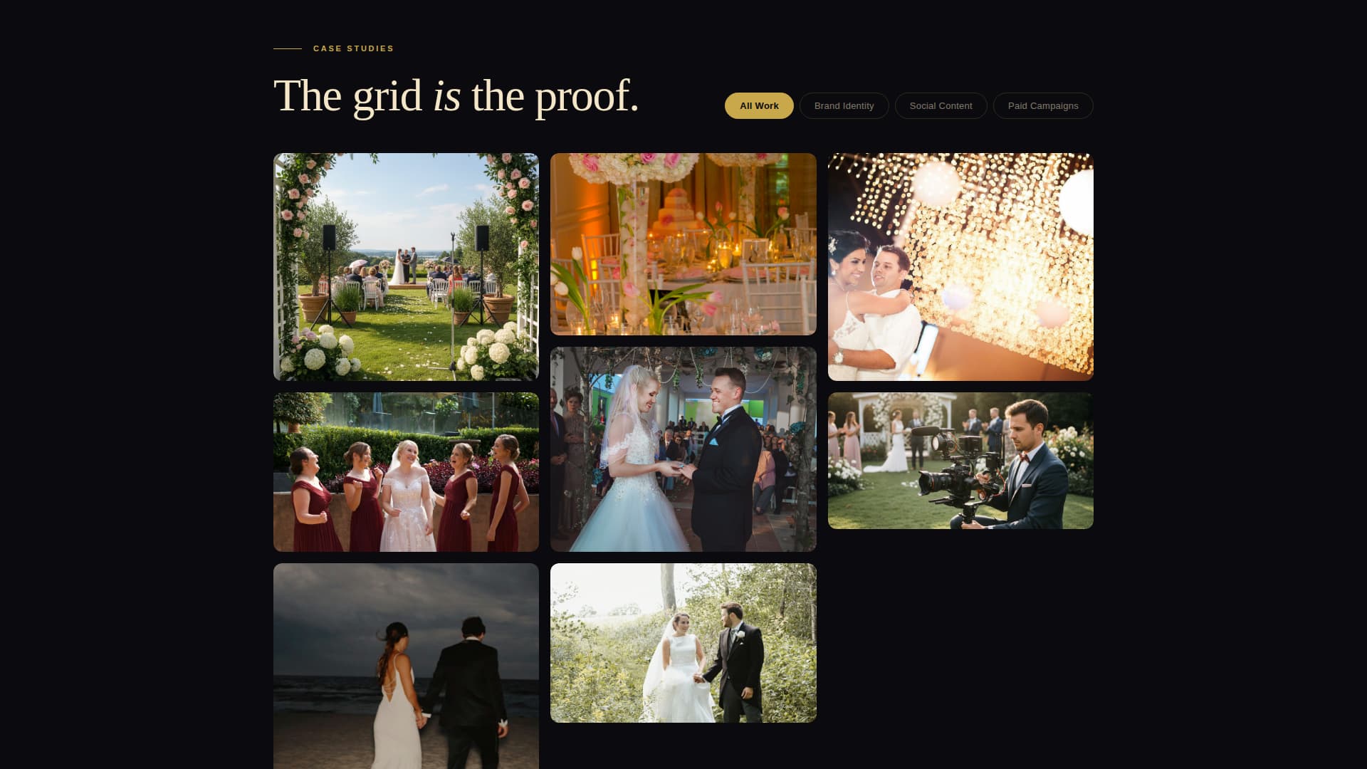 Wedding Marketing & Agency Pre-Launch Website Template