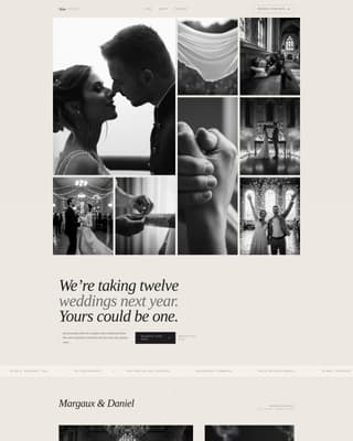 Videography & Film Portfolio Booking Website Template