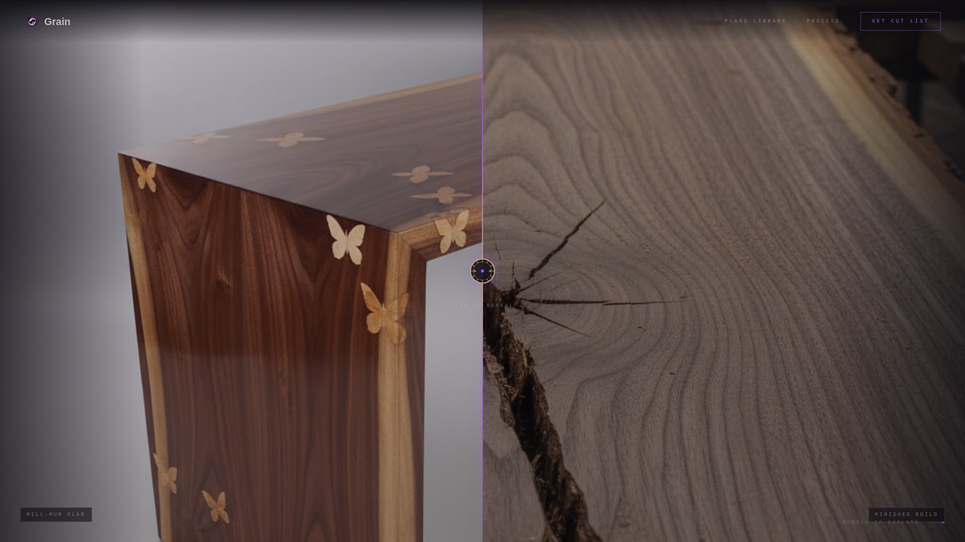 Grain - Immersive Woodworker Landing Page Template