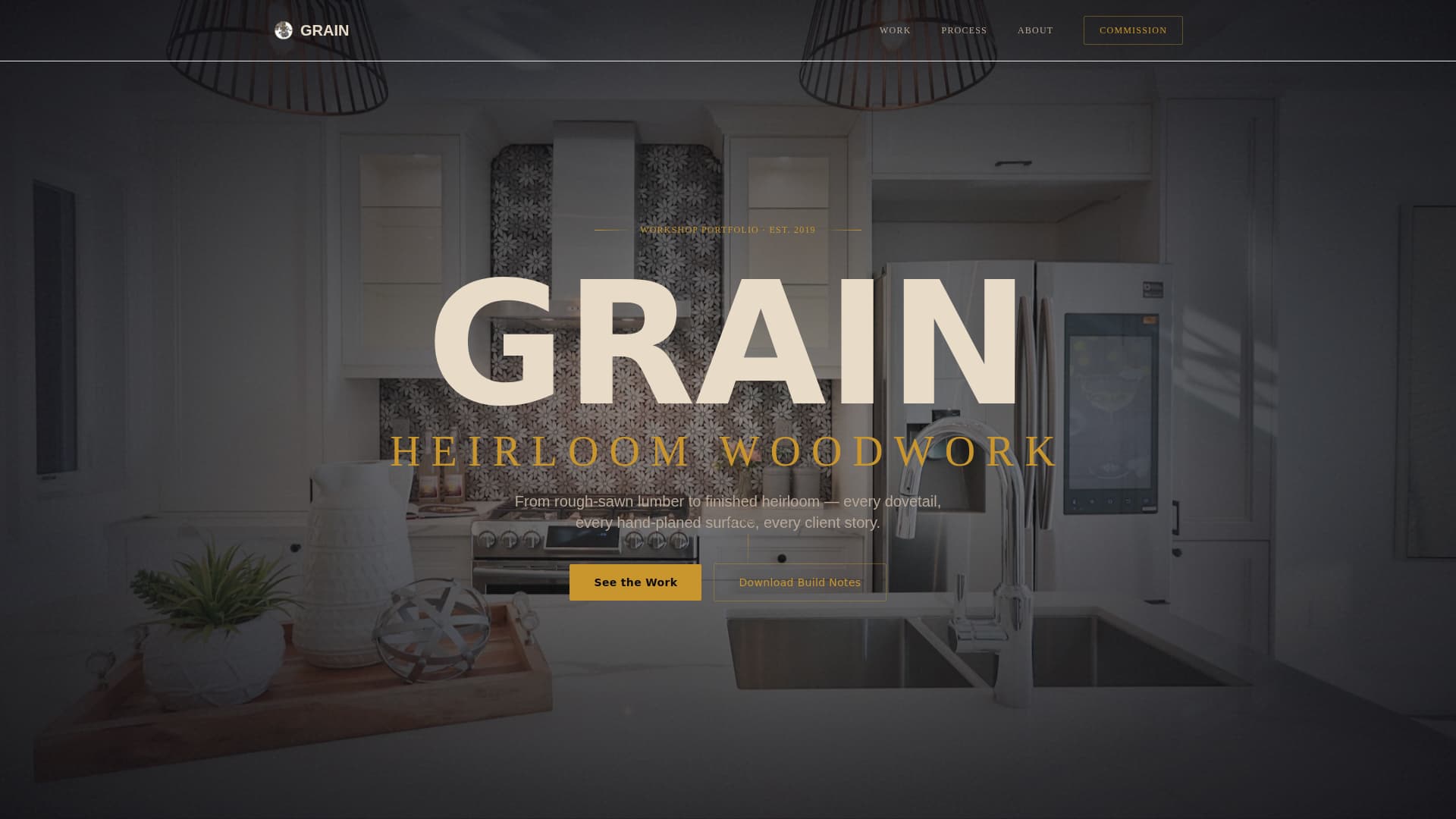 Woodworker Portfolio Specialist Portfolio Website Template