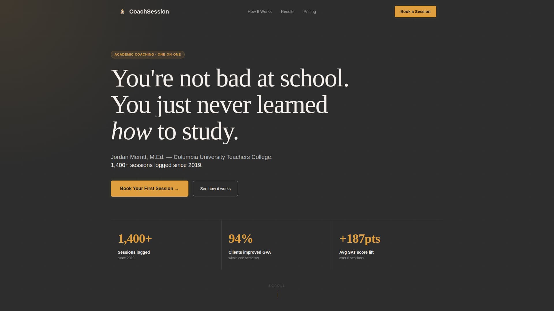 Coach - Proven Academic Landing Page Template