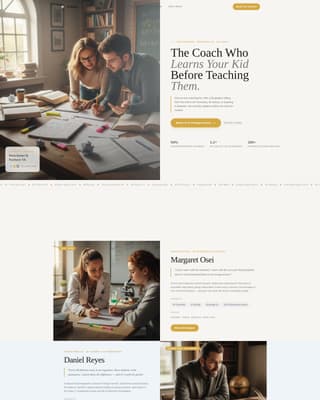 Academic Coaching Booking Website Template