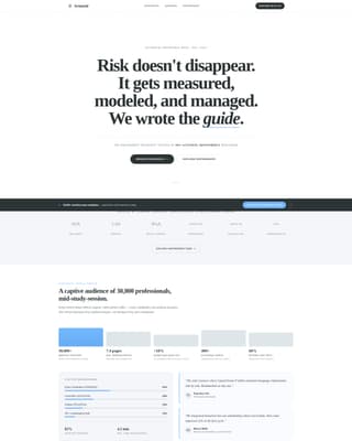 Actuarial - Authoritative Risk Landing Page Template