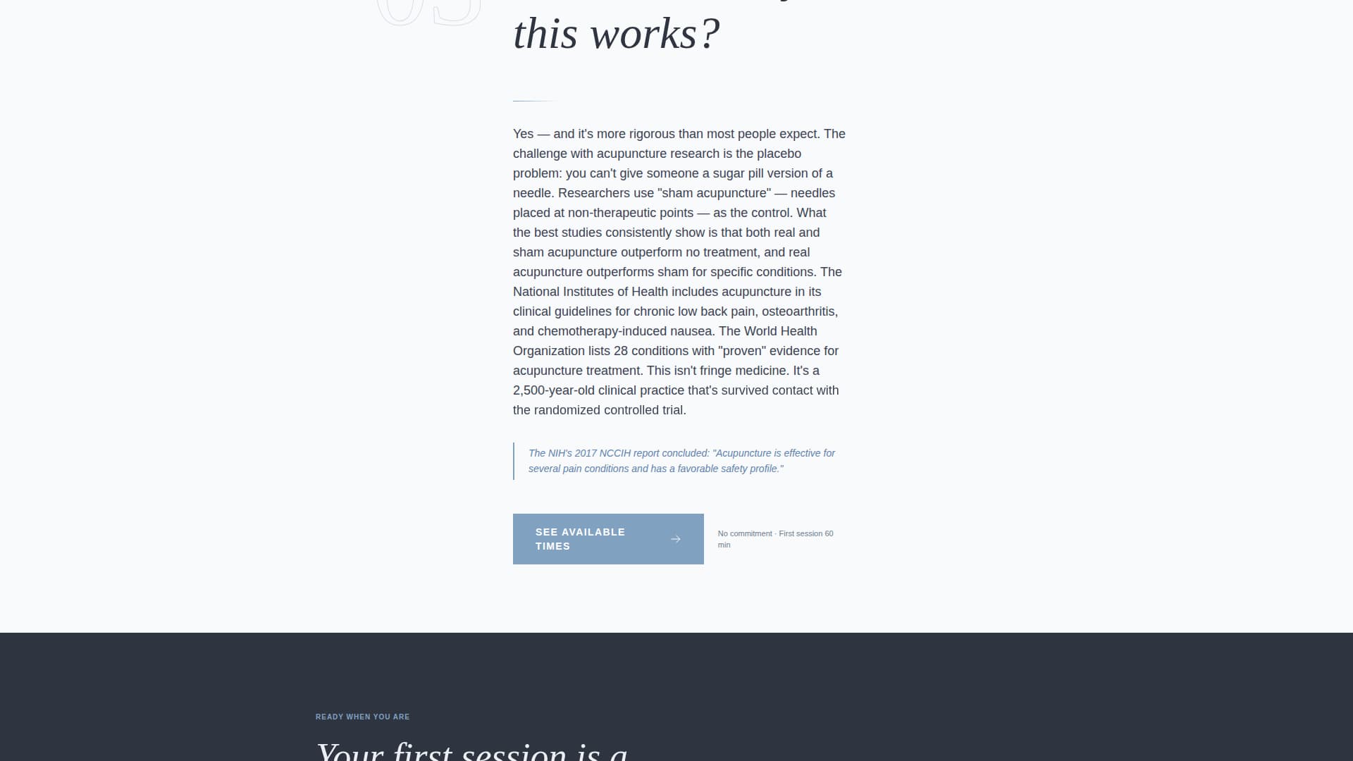 Needle - Calming Acupuncturist Landing Page Template