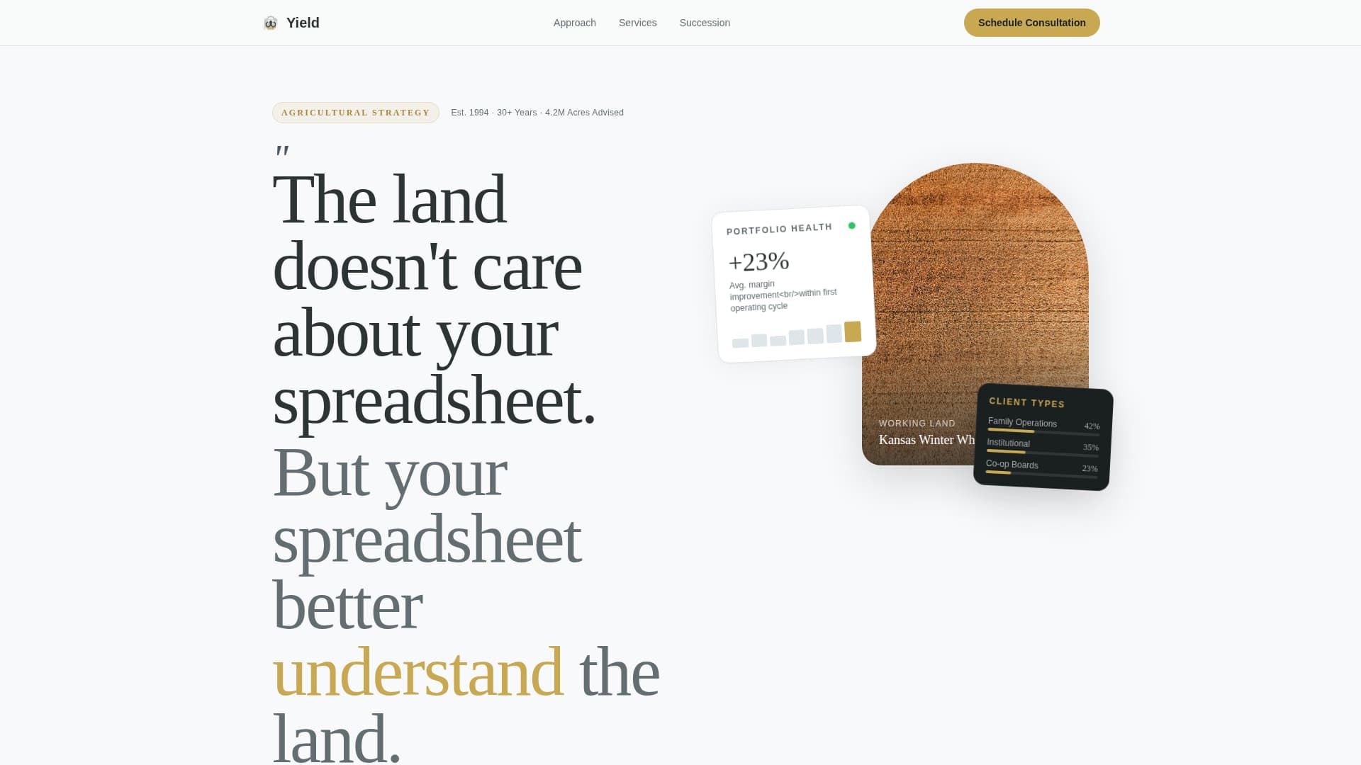 Yield - Authoritative Agriculture Landing Page Template