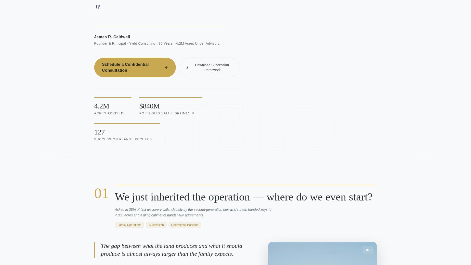 Yield - Authoritative Agriculture Landing Page Template