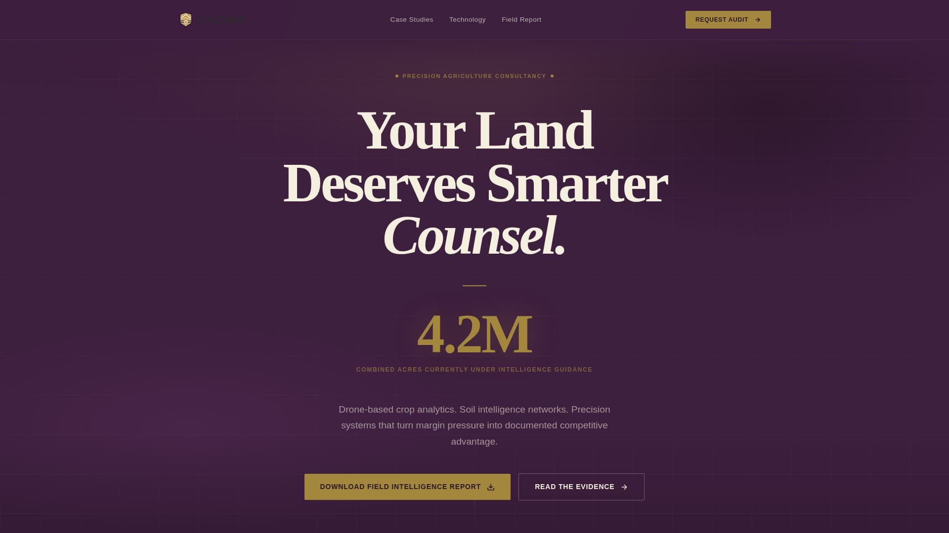 Cultivar - Precision Agriculturetechnology Landing Page Template