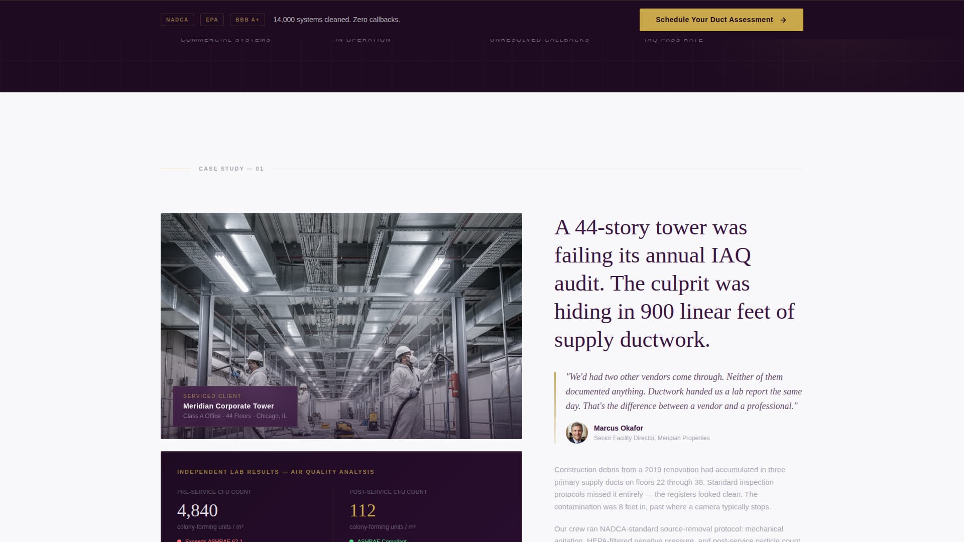 Ductwork - Authoritative Cleaning Landing Page Template