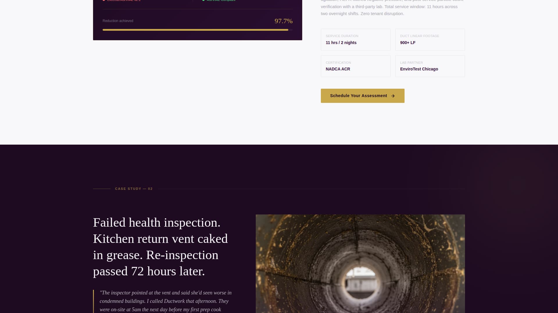 Ductwork - Authoritative Cleaning Landing Page Template