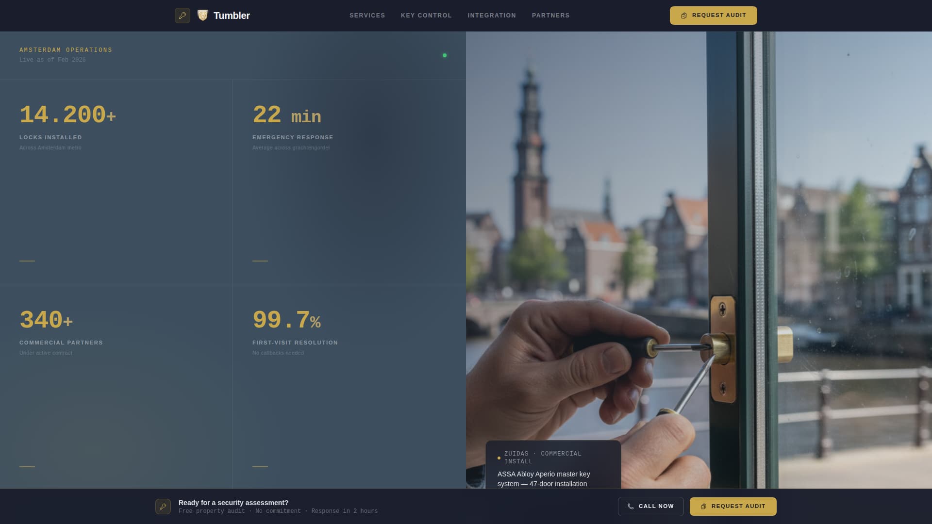Tumbler - Trusted Locksmith Landing Page Template
