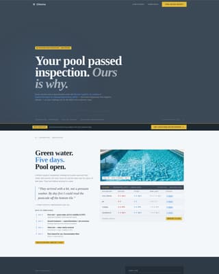 Chlorine - Compliant Pool Landing Page Template