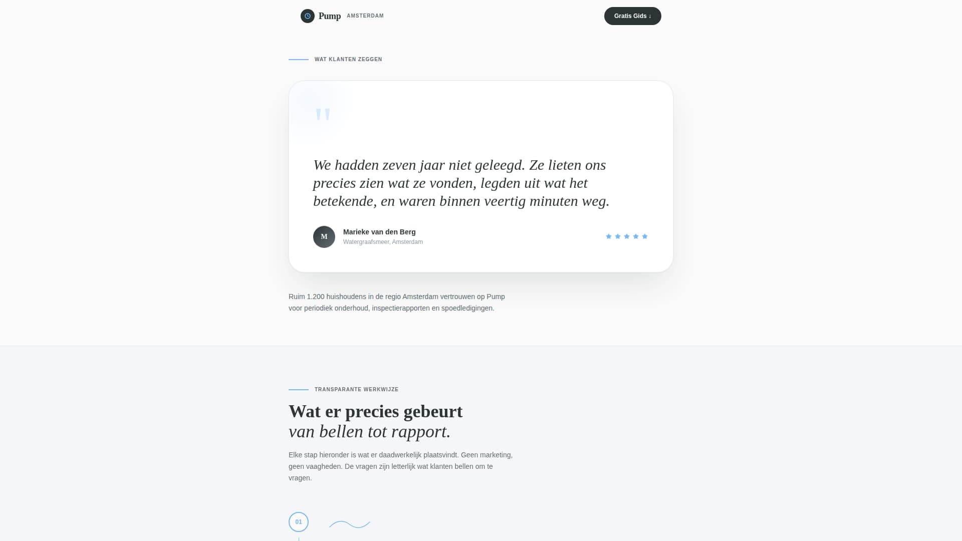 Pump - Transparent Septic Landing Page Template