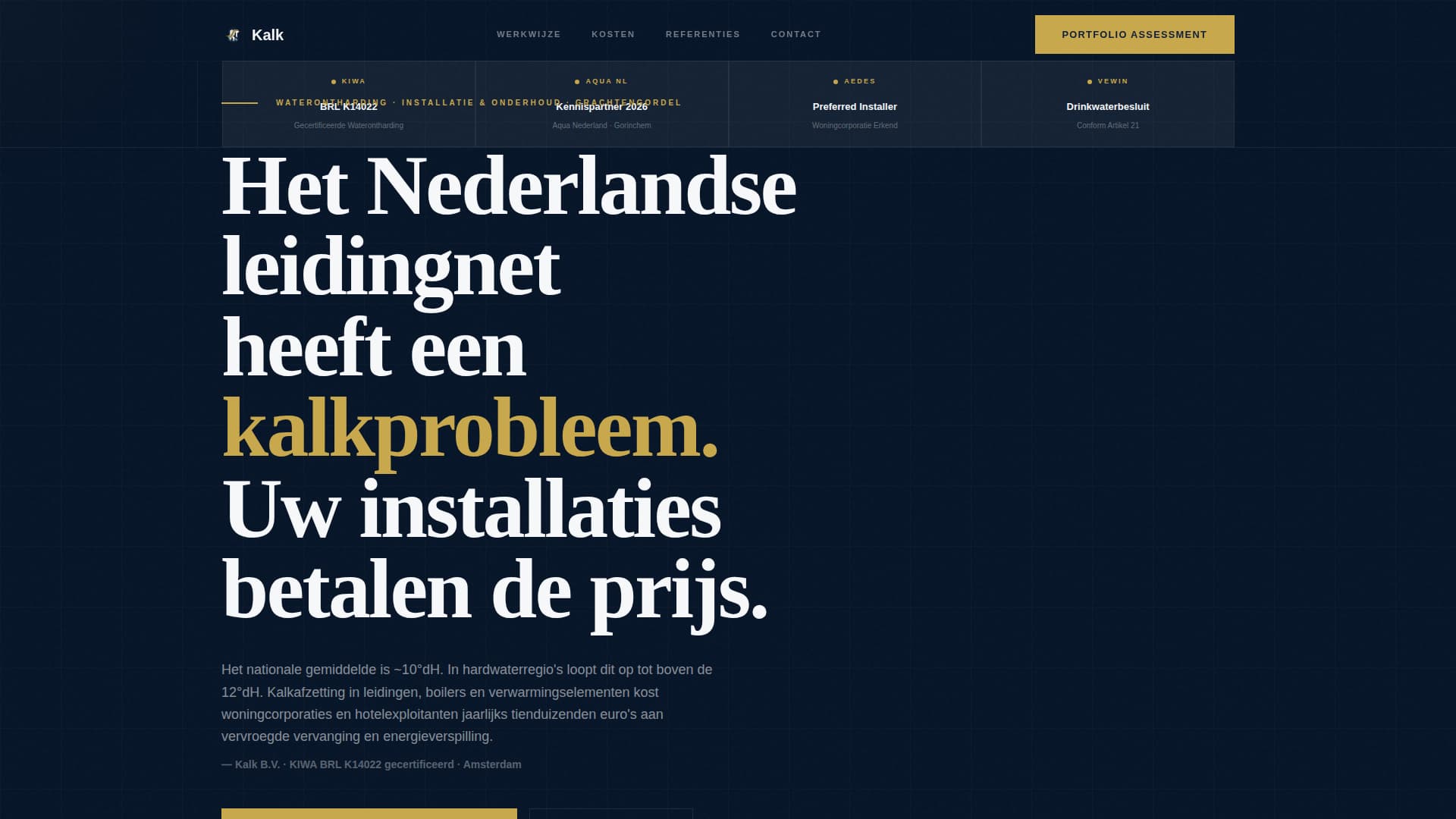 Kalk - Authoritative Watersoftener Landing Page Template