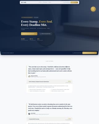 Certify - Trusted Apostille Landing Page Template