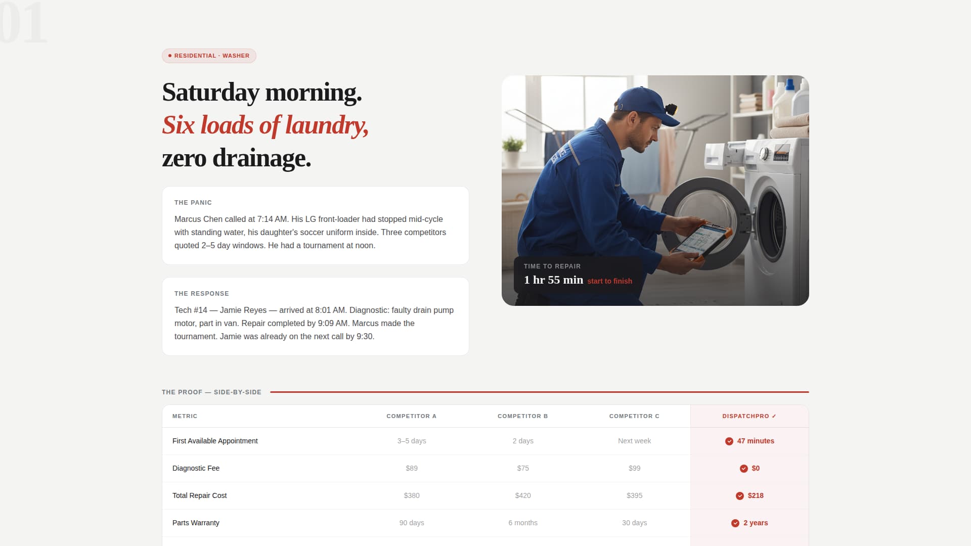 Dispatch - Rapid Appliance Landing Page Template