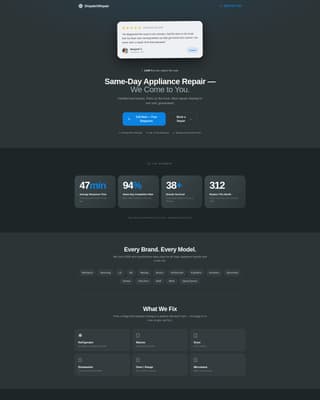 Dispatch - Reliable Appliance Landing Page Template