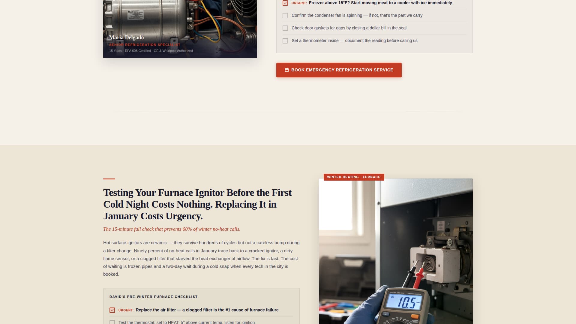 Calibrate - Certified Appliance Landing Page Template