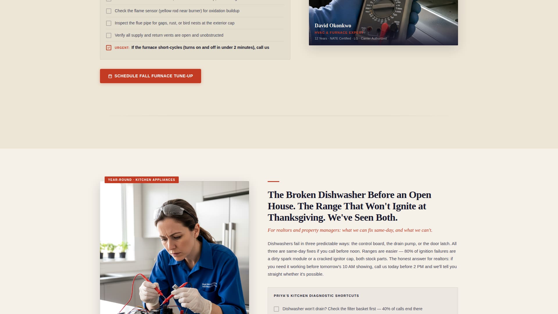 Calibrate - Certified Appliance Landing Page Template
