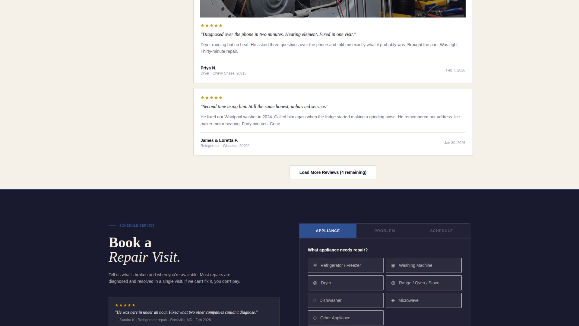 Verdict - Trusted Appliancetechnician Landing Page Template