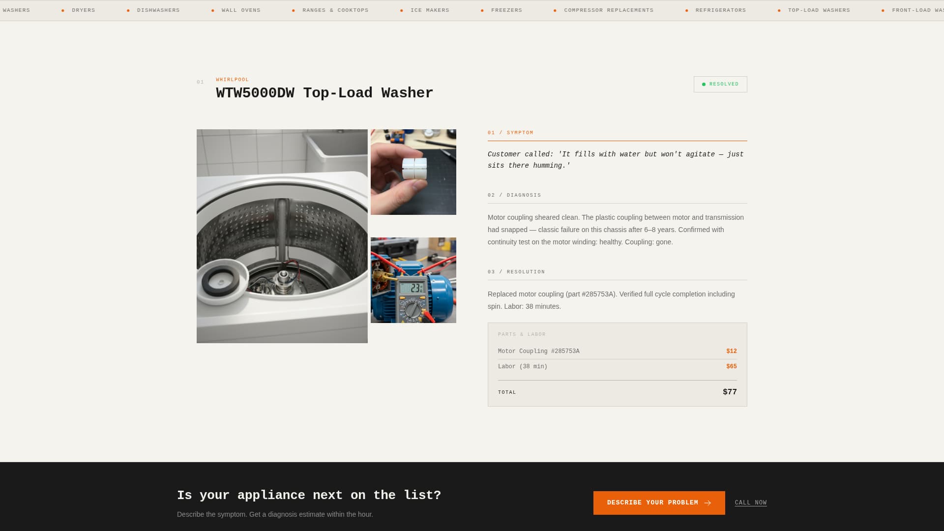 Diagnostic - Trusted Technician Landing Page Template
